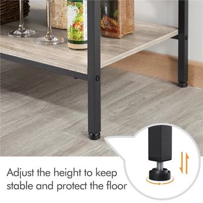 Yaheetech 4-tier 64" H Kitchen Baker's Rack With Power Outlet, Gray 8 Yaheetech 4-tier 64" H Kitchen Baker's Rack With Power Outlet, Gray - Image 6