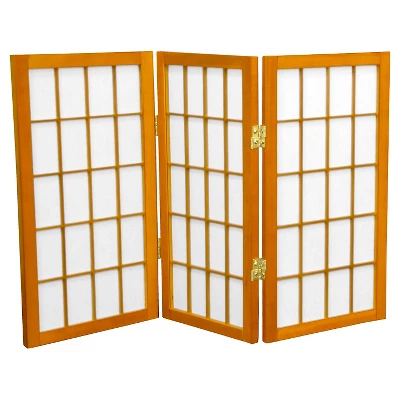 2 Ft. Tall 3 Panels Desktop Window Pane Shoji Screen - Oriental Furniture 5 2 Ft. Tall 3 Panels Desktop Window Pane Shoji Screen - Oriental Furniture - Image 3