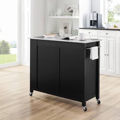 Full Savannah Stainless Steel Top Kitchen Island Cart - Crosley 10 Full Savannah Stainless Steel Top Kitchen Island Cart - Crosley - Image 8