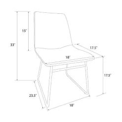Bowden Faux Leather Dining Chairs - Threshold™ -Baxton Studio Store GUEST 402796ed a678 4317 a352 cfe74c11f761