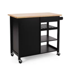 Westcliffe Contemporary Kitchen Cart With Wheels - Christopher Knight Home -Baxton Studio Store GUEST 4099cae8 645a 45c7 ba62 8fa2eec6c86d