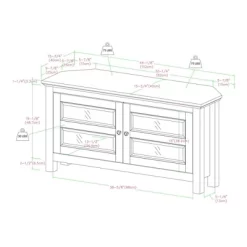 Modern 2 Glass Door Corner TV Stand For TVs Up To 48" - Saracina Home 15 Modern 2 Glass Door Corner TV Stand For TVs Up To 48" - Saracina Home -Baxton Studio Store GUEST 42919296 abf4 42ae ae74 3192155a42e4