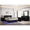 5pc Cavatao Bedroom Set With Led Light Black/Chrome - MiBasics -Baxton Studio Store GUEST 42cb47fa 0959 4ff7 be5f 36cf063a20f8