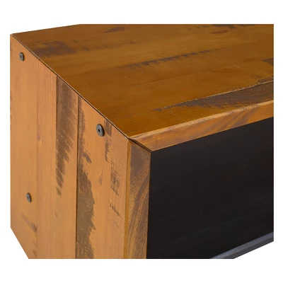 58" Solid Rustic Reclaimed Wood Entry Bench - Saracina Home 4 58" Solid Rustic Reclaimed Wood Entry Bench - Saracina Home - Image 2