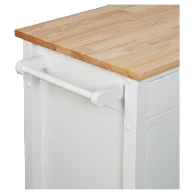 Martinsen Kitchen Cart - White - Aiden Lane 7 Martinsen Kitchen Cart - White - Aiden Lane - Image 5