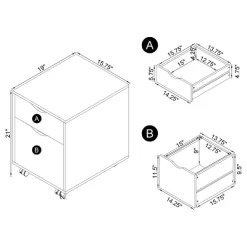 Noorvik 7 Drawer Writing Desk Set With 2 File Cabinets Dark Oak - Coaster 20 Noorvik 7 Drawer Writing Desk Set With 2 File Cabinets Dark Oak - Coaster -Baxton Studio Store GUEST 4563ab22 a03a 4ddd b2e7 4050ab36fdbc