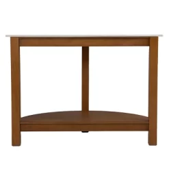 Vebell Demilune Console Table White/Natural - Aiden Lane -Baxton Studio Store GUEST 45b9c2ec fcc7 4477 be3a dcae99a22986