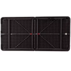 Emma And Oliver 4-Foot Height Adjustable Bi-Fold Dark Gray Plastic Folding Table With Handle -Baxton Studio Store GUEST 45c90b05 e9a2 492f 9490 399e0a82d823