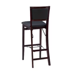 30" Keira Padded Back Folding Bar Stool Espresso Brown - Linon -Baxton Studio Store GUEST 4694e784 41c5 4a85 a284 5b62723c9a68