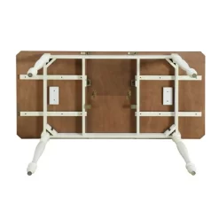 5 PCS Mid-Century Extendable Dining Table Set With 15inch Butterfly Leaf And 4 Upholstered Chairs-ModernLuxe -Baxton Studio Store GUEST 46bd46c3 21b2 42d3 a261 ac2cb970453b