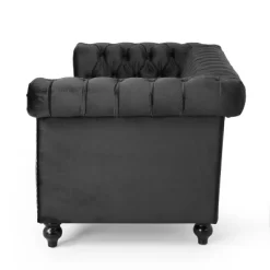 Brinkhaven Modern Glam Tufted Velvet Loveseat With Nailhead Trim - Christopher Knight Home -Baxton Studio Store GUEST 46ebb8a8 cefc 48b5 8052 51382232abce