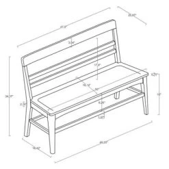 Wood Ladder Back Bench - Hearth & Hand™ With Magnolia -Baxton Studio Store GUEST 46efa1ae da8d 491f b419 88f9c667e10a