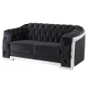 71" Pyroden Loveseat Black Velvet/Chrome Finish - Acme Furniture 1 71" Pyroden Loveseat Black Velvet/Chrome Finish - Acme Furniture -Baxton Studio Store GUEST 476e78fe e95c 46df aa10 50e0869b5b7e