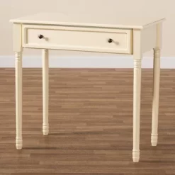 Mahler Wood 1 Drawer Console Table White - Baxton Studio -Baxton Studio Store GUEST 4925934c 54e0 46d0 ae9d 894287e0eb58