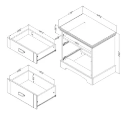 Lilak 2 Drawer Nightstand - South Shore 20 Lilak 2 Drawer Nightstand - South Shore -Baxton Studio Store GUEST 49988ab1 4ff6 4c9c 95c9 a3a5f6be929f