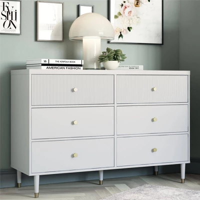Elizabeth 6 Drawer Dresser Gray - CosmoLiving By Cosmopolitan 3 Elizabeth 6 Drawer Dresser Gray - CosmoLiving By Cosmopolitan