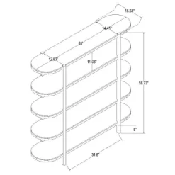 57" Portola Hills 5 Shelf Horizontal Bookcase - Threshold™ Designed With Studio McGee -Baxton Studio Store GUEST 4a1c7b50 180c 4afa a05b f287b4db2a71