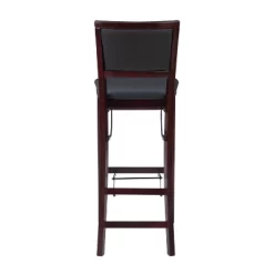 30" Keira Padded Back Folding Bar Stool Espresso Brown - Linon -Baxton Studio Store GUEST 4bba3a4b 75b3 407e 9d62 facac87ba83c