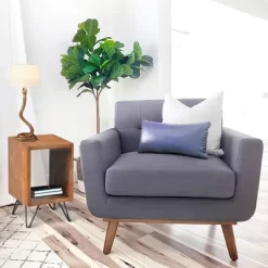 22" Textured Cube Shape Wooden Nightstand With Angular Legs Brown/Black - The Urban Port 11 22" Textured Cube Shape Wooden Nightstand With Angular Legs Brown/Black - The Urban Port -Baxton Studio Store GUEST 4c0baaaf 23f2 4a7c 80e2 0bd1492587ce