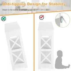 Costway 3-Tier Console Table X-Design Sofa Entryway Table With Drawer & Shelves Gray Espresso -Baxton Studio Store GUEST 4c112b03 b77d 451a a0cc cd6fc9bde1c9