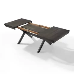 9pc Hayden Extendable Dining Set With Camille Chairs Matte Black/Slate - Crosley 25 9pc Hayden Extendable Dining Set With Camille Chairs Matte Black/Slate - Crosley -Baxton Studio Store GUEST 4c9b0f6a 1e7a 4c97 81c6 59a2db625865