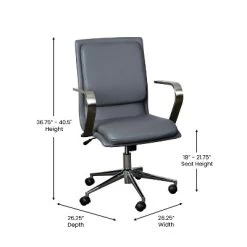 Emma And Oliver Modern Upholstered Mid-Back Home Office Chair With Arms And 5 Star Base 24 Emma And Oliver Modern Upholstered Mid-Back Home Office Chair With Arms And 5 Star Base -Baxton Studio Store GUEST 4ca9e908 d065 4c11 b624 c4bfa2e090bd