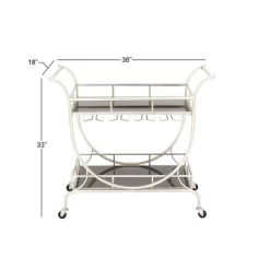 Modern 2 Tier Cart Silver - Olivia & May -Baxton Studio Store GUEST 4cd1e65b 3c59 4722 bf91 0e4102fa4f26