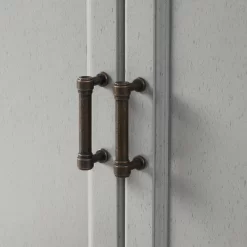 3pc Tara Entertainment Set With Closed Storage Distressed Gray - Crosley -Baxton Studio Store GUEST 4ce19f1f 2357 440a 9fc8 2d6db003168c