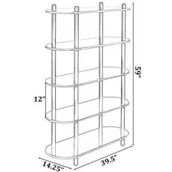 Fabulaxe 5 Tier Open Bookshelf, Contemporary Classic Modern Style Free Standing Display Rack Unit For Collections,59" Height Etagere Bookcase 13 Fabulaxe 5 Tier Open Bookshelf, Contemporary Classic Modern Style Free Standing Display Rack Unit For Collections,59" Height Etagere Bookcase -Baxton Studio Store GUEST 4d607140 cb16 430d 9640 6460b4751b50