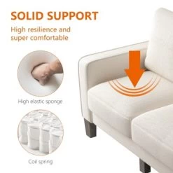 75" Modern Living Room Furniture Fabric Sofa - ModernLuxe -Baxton Studio Store GUEST 4d7179dd e9a2 41d2 a863 57bbd5ac3d08