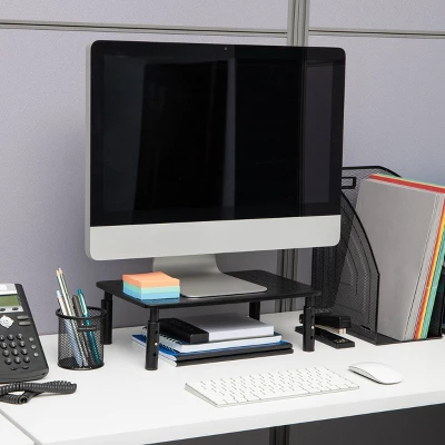 Mind Reader Rectangle Monitor Stand Ventilated Metal Black 3 Mind Reader Rectangle Monitor Stand Ventilated Metal Black