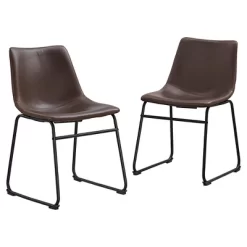 Set Of 2 Laslo Modern Upholstered Faux Leather Dining Chairs - Saracina Home -Baxton Studio Store GUEST 4df149f4 10cd 43f6 ae87 21d2762646ef
