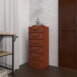 Traditional Faux Leather 6 Drawer Chest Camel Brown - Olivia & May 30 Traditional Faux Leather 6 Drawer Chest Camel Brown - Olivia & May -Baxton Studio Store GUEST 4f128822 b710 436e b787 8e74277e1bd9