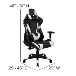 Flash Furniture Gaming Desk And Reclining Gaming Chair Set With Cup Holder, Headphone Hook & 2 Wire Management Holes -Baxton Studio Store GUEST 51cbffdc e330 46dd 931a 79dec10369f4