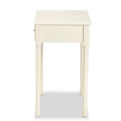 Mahler Wood 1 Drawer Console Table White - Baxton Studio -Baxton Studio Store GUEST 52258485 86e0 4633 a5ae 8bfe2e905a08