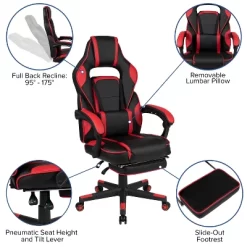 Flash Furniture Gaming Desk With Cup Holder/Headphone Hook/Removable Mousepad Top & Reclining Back/Arms Gaming Chair With Footrest -Baxton Studio Store GUEST 52358082 ca4c 45c8 9eaf 3a2ee41b9626