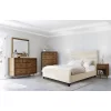 6pc Aurora Mid-Century Brown Bedroom Set With Upholstered Bed - Abbyson Living -Baxton Studio Store GUEST 541b3b06 50eb 4edf 943d f90b6c21f367