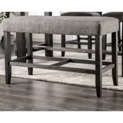 Norelo Upholstered Counter Height Bench Gray - HOMES: Inside + Out