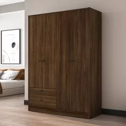 Denmark 4 Door 2 Drawer Wardrobe - Polifurniture -Baxton Studio Store GUEST 570eb1b7 ce5f 4d97 98fa 5797865dc60a