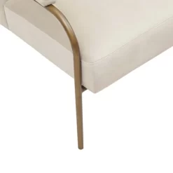 Abbot Upholstered Open Arm Metal Leg Accent Chair Beige - Madison Park -Baxton Studio Store GUEST 57512053 0826 47ca 8130 5c403285f579