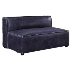 52" Birdie Sofa With Top Grain Leather Vintage Blue - Acme Furniture -Baxton Studio Store GUEST 57e55495 7de7 44c4 95b3 ee7c63663ba8