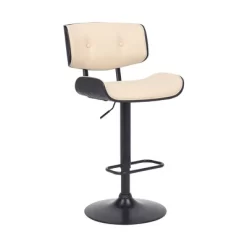 Brooklyn Adjustable Faux Leather Metal Barstool - Armen Living -Baxton Studio Store GUEST 583164e3 3cf2 460f 99f8 b969daf6093b