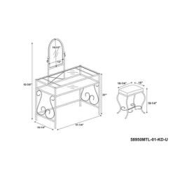 Clarisse Metal Vanity Set Brown - Linon 23 Clarisse Metal Vanity Set Brown - Linon -Baxton Studio Store GUEST 58d031b3 2efc 40d0 9cb6 1fa79129cb71