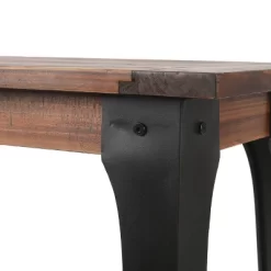 LuxenHome Dark Brown Wood And Black Metal 1-Shelf Console And Entry Table -Baxton Studio Store GUEST 5946d917 b34a 4633 a53b 7fcb85478de2