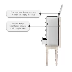 Obrecht Jewelry Armoire Off White - Powell Company -Baxton Studio Store GUEST 5b343db7 3327 4f37 9192 522a44b75074