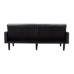 Faux Leather Futon Sofa With Arms Black - Room Essentials™ -Baxton Studio Store GUEST 5b590056 4f71 45ef a9b2 78acfc1ee409