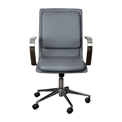 Emma And Oliver Modern Upholstered Mid-Back Home Office Chair With Arms And 5 Star Base 12 Emma And Oliver Modern Upholstered Mid-Back Home Office Chair With Arms And 5 Star Base - Image 10
