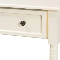 Mahler Wood 1 Drawer Console Table White - Baxton Studio -Baxton Studio Store GUEST 5c61d721 6e7e 4fe3 bbe4 038a249879b7
