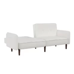 Convertible Futon Sofa Bed With Wooden Legs - ModernLuxe -Baxton Studio Store GUEST 5ceb0647 7da9 493f bc1f e346152b03ce