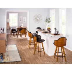 26" Ahoy Mid-Century Modern Counter Height Barstool - LumiSource